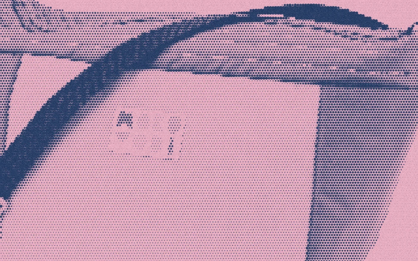 Cooler Bag detail with a bold duotone Paper halftone treatment