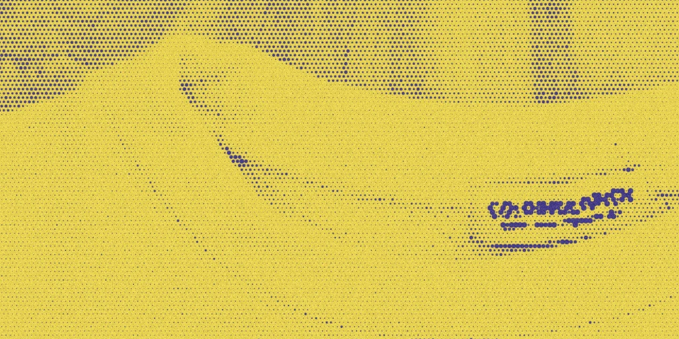 Natural cotton pullover collar and Colorful Bunch label; a bold Paper halftone photo treatment