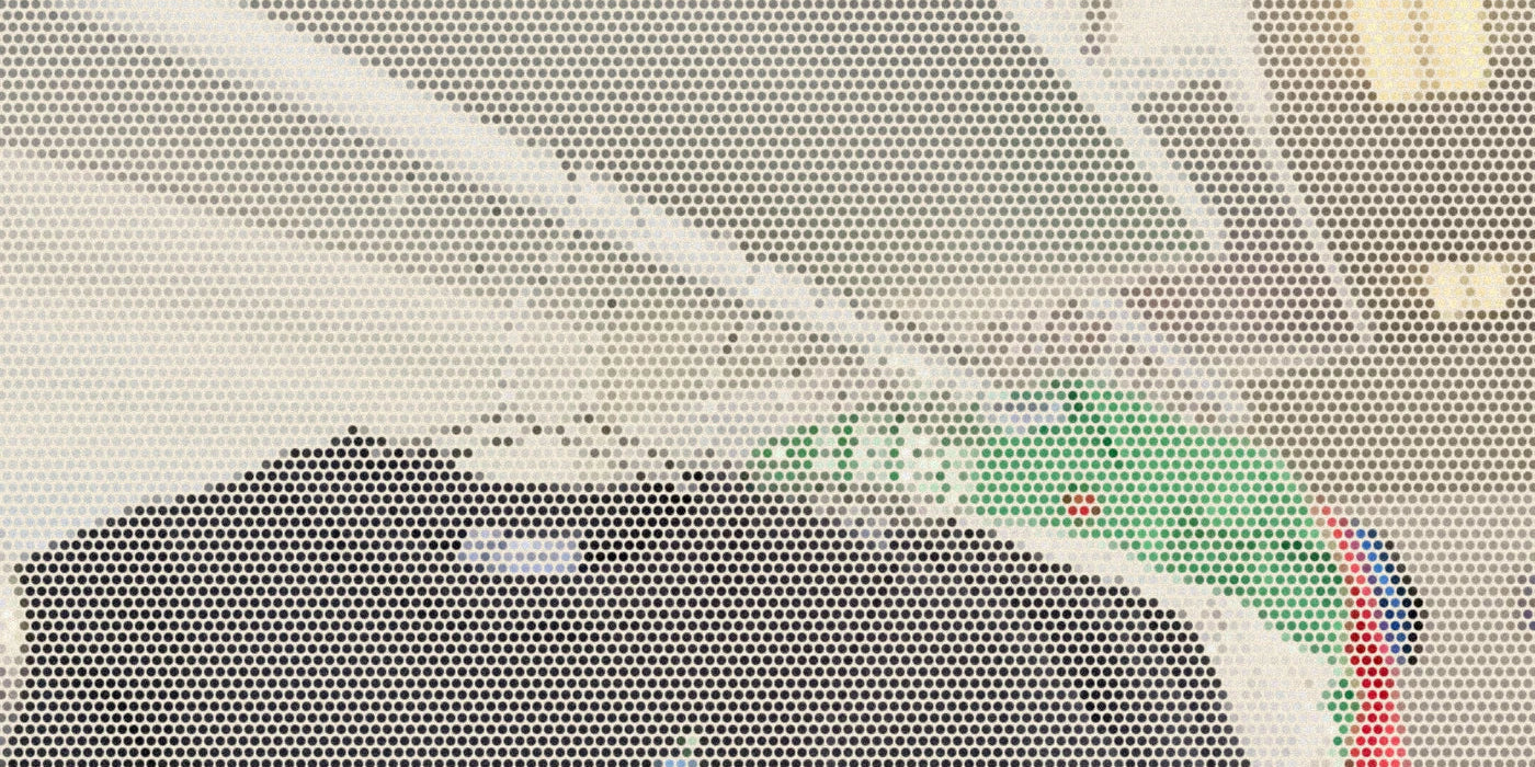 Kids French terry pullovers hanging in black, natural, green and red at Colorful Bunch; a bold Paper halftone photo treatment