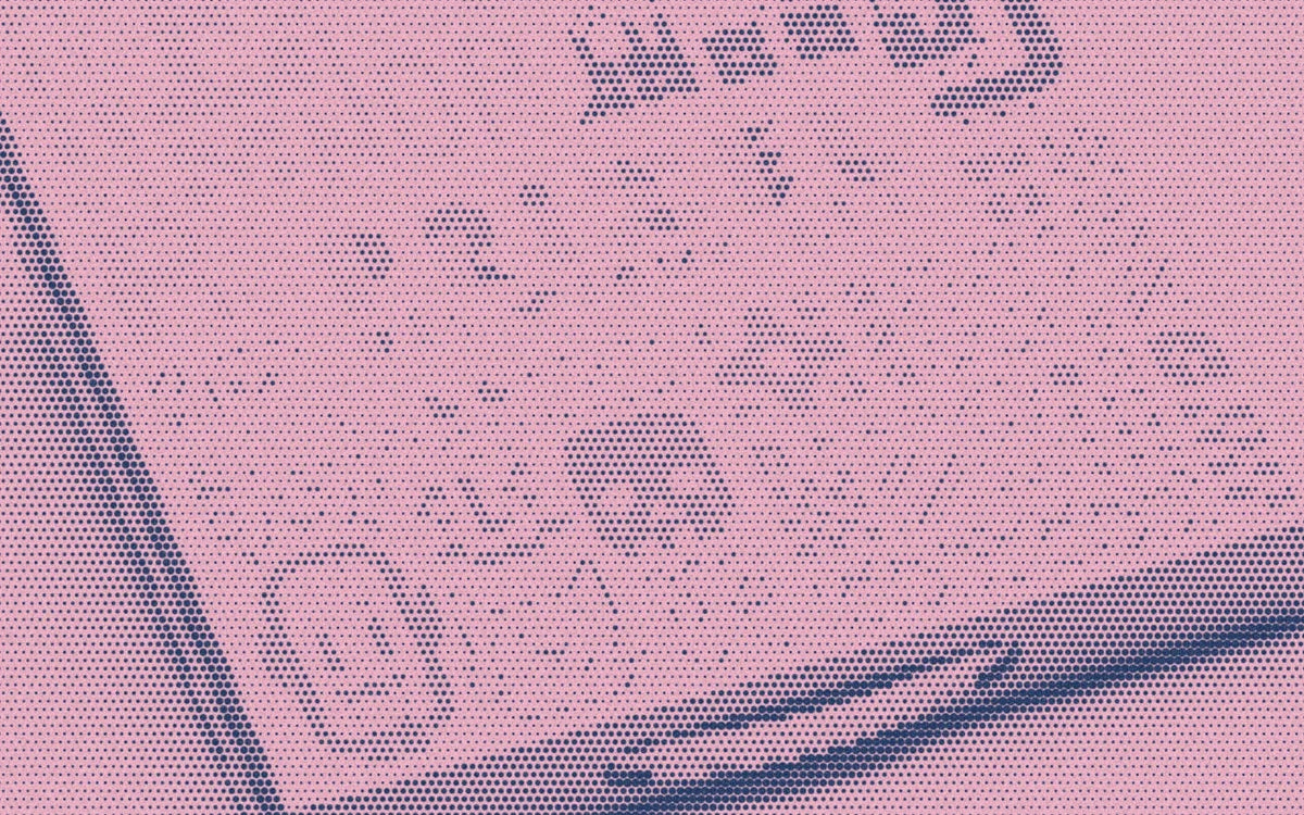 Modular shape illustrations on a PRIXEL kit box, cropped with a bold navy-and-pink Paper halftone treatment.