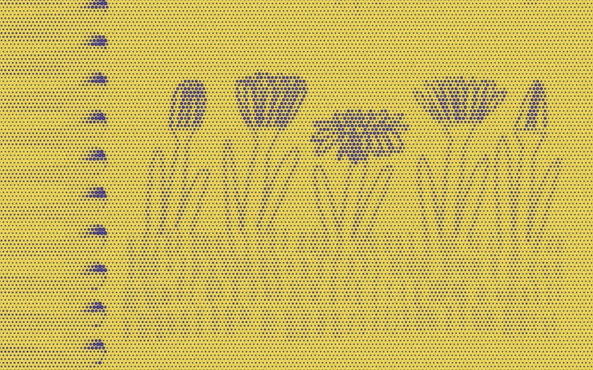 Flowers and binding on the Life Happened journal, with a bold halftone treatment