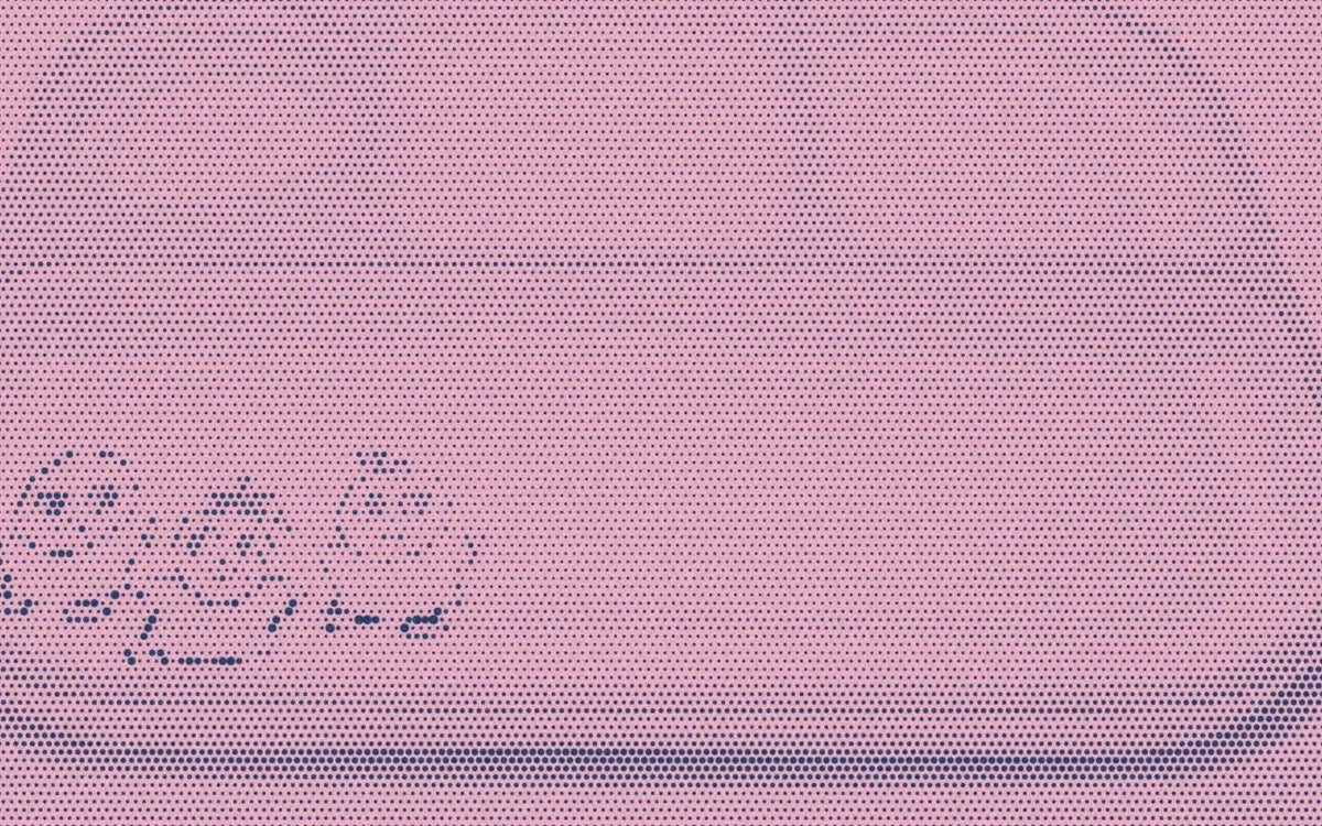 Porcelain lunch tray with divided sections and illustrated characters, with a bold halftone treatment