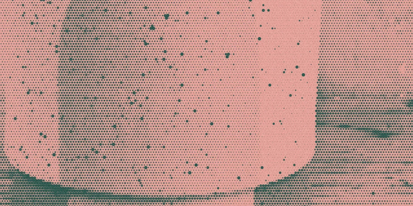Glazed Portal planter, with a bold halftone treatment