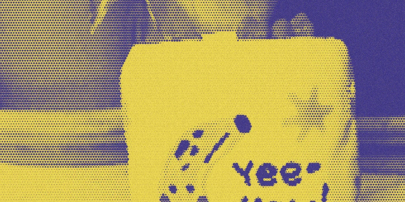 Banana in Boots ceramic match holder, with a bold halftone treatment