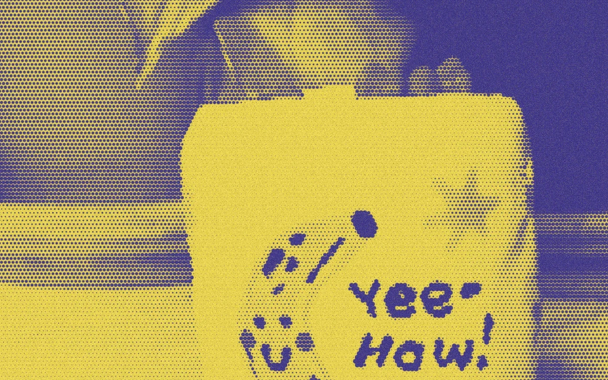 Banana in Boots ceramic match holder, with a bold halftone treatment