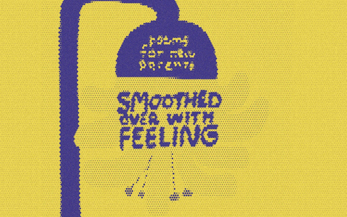 Illustrated Smoothed Over with Feeling book cover, with a bold halftone treatment