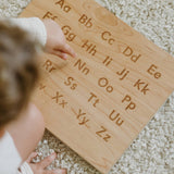 Wooden Alphabet Board & Stand • Modern A-Z Design & Decor