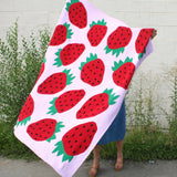 Fruit Salad Throw blanket - Strawberries