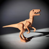 The Serious Toy Company - Wooden Velociraptor Dinosaur with Magnetic Joints