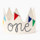 First Birthday Crown, Cotton Fabric Crown Is Adjustable