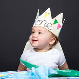 First Birthday Crown, Cotton Fabric Crown Is Adjustable