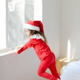 Red Holiday Elf Pajama Costume, Santa Costume