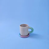 Half & Half Coaster • Colorful Handmade Ceramic