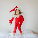 Red Holiday Elf Pajama Costume, Santa Costume