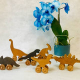 Baldwin Toy Co. - Dinosaurs Hardwood Rolling Wood Toy for Kids