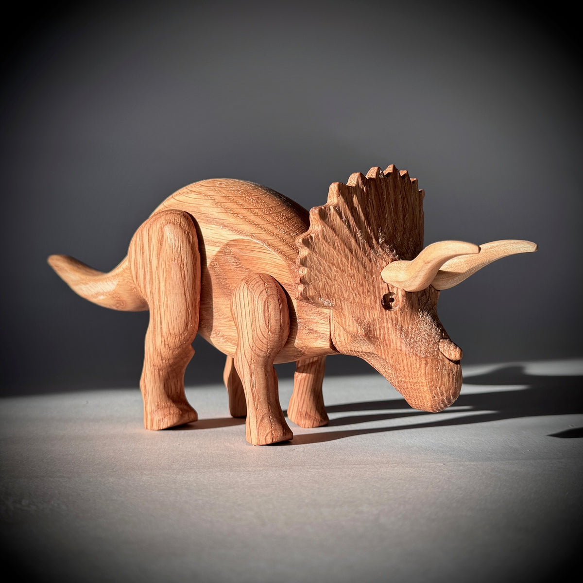Triceratops wooden toy with magnetic head, body and legs