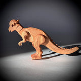 Pachycephalosaurus wooden toy with magnetic head and legs