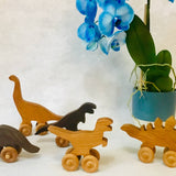 Baldwin Toy Co. - Dinosaurs Hardwood Rolling Wood Toy for Kids