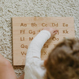 Wooden Alphabet Board & Stand • Modern A-Z Design & Decor